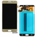 Дисплей для Samsung N9200 Galaxy Note 5, N920C Galaxy Note 5, N920F Galaxy Note 5, золотистый, с сенсорным экраном (дисплейный модуль), (OLED), High Copy