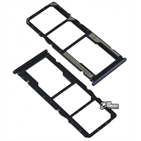 Держатель SIM карты Xiaomi Poco M3, Black, с держателем MMC