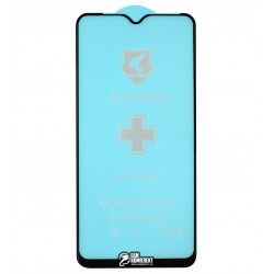 Захисне оргскло для Samsung A105, M105 Galaxy A10, M10 (2019), Polycarbone, 3D, з фаскою, чорне