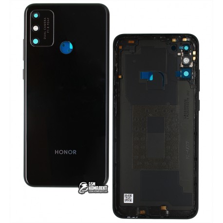 Задняя панель корпуса для Huawei Honor Play 9A, черный, со стеклом камеры, Dark Night Black, MOA-AL00 / MOA-TL00 / MED-AL20 / MOA-AL20
