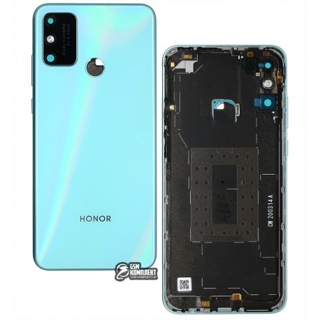 Задняя панель корпуса для Huawei Honor Play 9A, голубой, со стеклом камеры, Blue Water Emerald, MOA-AL00 / MOA-TL00 / MED-AL20 / MOA-AL20