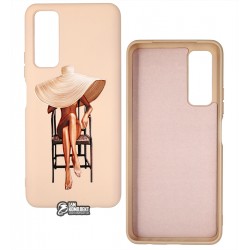 Чохол для Huawei P Smart (+2021), ART Lady with Hat, силіконовий