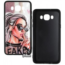 Чехол для Samsung J710 Galaxy J7 (2016), Ladies Fake Prism, пластик-силикон