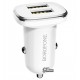 Автомобильное зарядное устройство Borofone BZ12, USB Type-c кабель, (2USB, 2.4A), белое