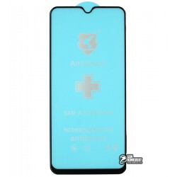 Захисне оргскло для Samsung A305, A307, A505, M307, M315, M215, F415, Galaxy A30, A30s, A50, M30s, M31, M21, F41, Polycarbone, 3D, з фаскою, чорне