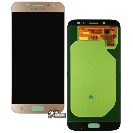 Дисплей для Samsung J730F Galaxy J7 (2017), золотистый, с сенсорным экраном (дисплейный модуль), Original (PRC), self-welded