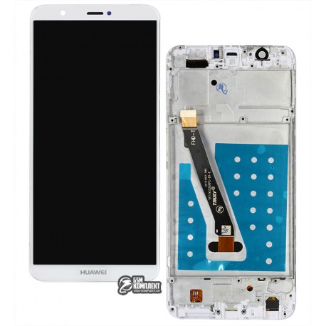 Дисплей Huawei Enjoy 7s, P Smart, білий, з тачскріном, з рамкою, High Copy, FIG-L31 / FIG-LX1