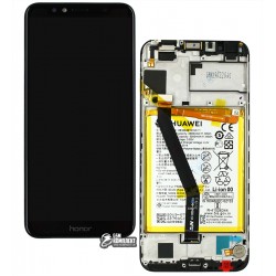 Дисплей для Huawei Honor 7A Pro 5,7 ", Honor 7C 5,7", Y6 (2018), Y6 Prime (2018), чорний, з акумулятором, з сенсорним екраном, з рамкою, логотип Honor ...