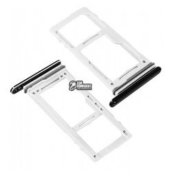 Тримач SIM-карти для Samsung N960 Galaxy Note 9, чорний, c власником MMC, midnight Black, dual SIM