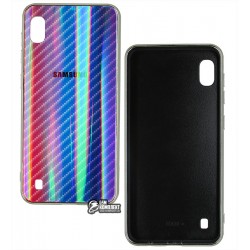 Чехол для Samsung A10 (A105),Carbon Gradient Hologram, стекло-силикон Чехол для Samsung A10 (A105),Carbon Gradient Hologram, стекло-силикон