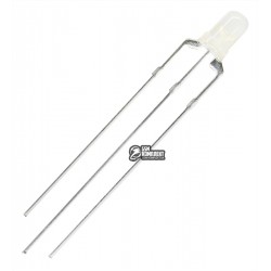 Светодиод 3мм красный + синий, общий анод