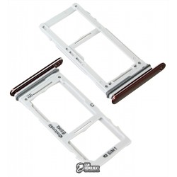 Тримач SIM-карти для Samsung N960 Galaxy Note 9, коричневий колір, золотистий, c власником MMC, metallic Copper, dual SIM