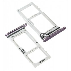 Тримач SIM-карти для Samsung N960 Galaxy Note 9, фіолетовий колір, c власником MMC, lavender Purple, dual SIM