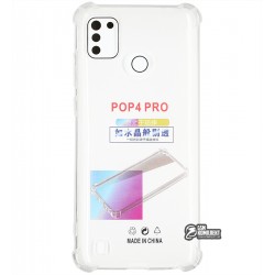 Чехол для Tecno Pop 4 Pro (BC3), WXD HQ, силиконовый, противоударный, прозрачный