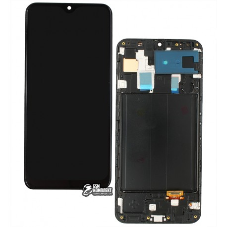 Дисплей Samsung A305 Galaxy A30, A305F/DS Galaxy A30, черный, с тачскрином, с рамкой, (OLED), High Copy