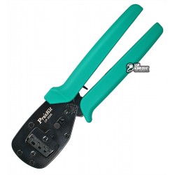 Кримпер для плоских неизолированных разъемов (автоклемм) Pro'sKit CP-3006FD45, 0.5 - 1.0 кв, мм, 1.5 - 2.5 кв, мм, 4.0 - 6.0 кв, мм Кримпер для плоских неизолированных разъемов (автоклемм) Pro'sKit CP-3006FD45, 0.5 - 1.0 кв, мм, 1.5 - 2.5 кв, мм, 4.0 - 6.0 кв, мм