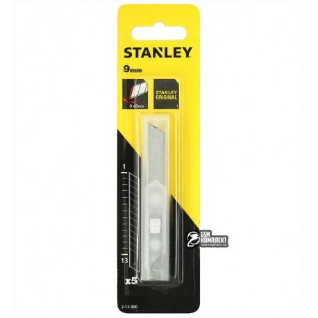 Лезвия сменные STANLEY 5 шт для канцелярского ножа 9мм