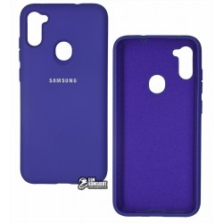Чехол для Samsung A115, M115 Galaxy A11, M11 (2020), Silicone cover (wave), софттач силикон, purple Чехол для Samsung A115, M115 Galaxy A11, M11 (2020), Silicone cover (wave), софттач силикон, purple
