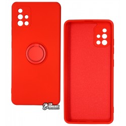 Чехол для Samsung A515 Galaxy A51, WAVE Light Color Ring, софттач силикон, с кольцом