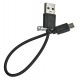 Кабель Micro-USB - USB, круглый, короткий, 20 см