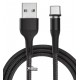 Кабель Type-C - USB, Usams US-SJ334 U29 Aluminum Alloy Magnetic, 1м, магнітний, чорний