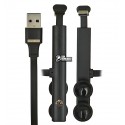Кабель Type-C - USB, Usams US-SJ381 U39 Sucker Mobile Games, 1.2м, игровой на присосках, черный