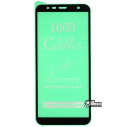Защитное оргстекло для Samsung J415, J610, A750 Galaxy J4 Plus, J6 Plus, A7 (2018) Ceramica, с фаской, черное