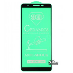 Захисне оргскло для Samsung A013 A01 Core, M013 M01 Core, Ceramica, з фаскою, чорне