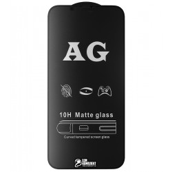 Захисне скло для iPhone 12 Pro Max, 2,5D, Full Glue, матове, чорне