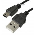 Кабель Mini-USB - USB, 0.7 метра, черный (USB Motorola L7/V3 With Line to Charge)