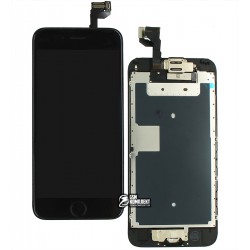 Дисплей iPhone 6S, чорний, з сенсорним екраном, з рамкою, AAA, Tianma, зі шлейфом кнопки HOME, з камерою, з динаміком Дисплей iPhone 6S, чорний, з сенсорним екраном, з рамкою, AAA, Tianma, зі шлейфом кнопки HOME, з камерою, з динаміком