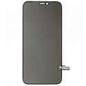 Захисне скло для iPhone 12 Mini, 2,5D, Full Glue, Антишпіон, чорне
