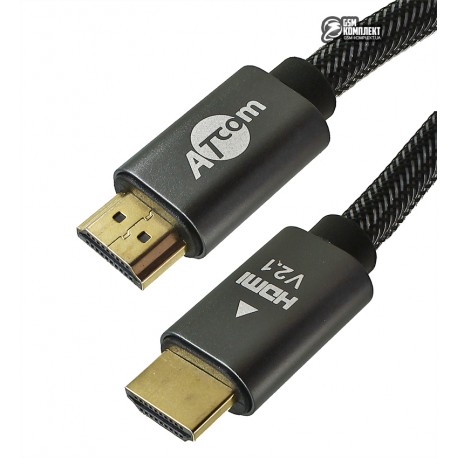 Кабель HDMI 3.0м Atcom Premium, пакет, 4K, 60HZ, VER 2.1