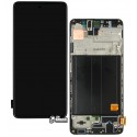Дисплей для Samsung A515 Galaxy A51, A515F / DS Galaxy A51, чорний, з сенсорним екраном, з рамкою