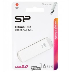 Флешка 16 Gb Silicon Power Ultima U03 White (SP016GBUF2U03V1W)