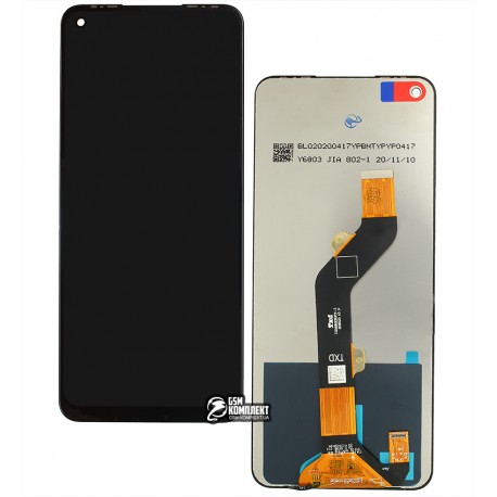 Дисплей Tecno Spark 6 (KE7), Camon 16 SE (CE7J), з сенсорним екраном (дисплейний модуль), чорний