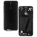Задняя панель корпуса для Huawei Mate 10 Lite, черный, со шлейфом сканера отпечатка пальца (Touch ID), оригинал (PRC)