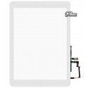 Тачскрин для планшета iPad Air (iPad 5), A1474, A1475, A1476, со шлейфом, с кнопкой HOME, белый