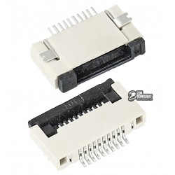 Роз'єм FPC / FFC, крок 0,5 мм, 10 pin, вертикальний Роз'єм FPC / FFC, крок 0,5 мм, 10 pin, вертикальний