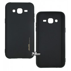 Чехол для Samsung J500 Galaxy J5, Smtt, силиконовый, матовый, черный