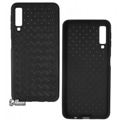 Чехол для Samsung Galaxy A7 2018 (A750F), Weaving Case, силикон, черный