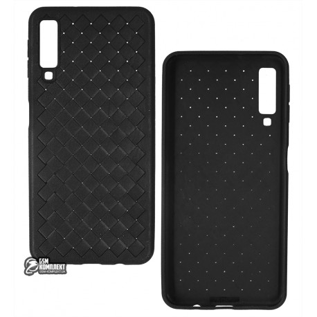 Чехол для Samsung Galaxy A7 2018 (A750F), Weaving Case, силикон, черный Чехол для Samsung Galaxy A7 2018 (A750F), Weaving Case, силикон, черный