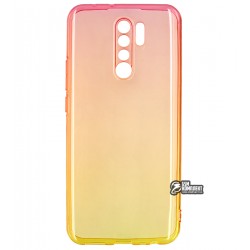 Чехол для Xiaomi Redmi 9, Gradient Design, силиконовый ультратонкий, red/yellow