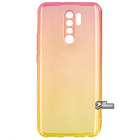 Чохол для Xiaomi Redmi 9, Gradient Design, силиконовый ультратонкий, red/yellow Чохол для Xiaomi Redmi 9, Gradient Design, силиконовый ультратонкий, red/yellow