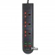 Подовжувач мережевий BokaLI BKL-08 Universal 3 plug (EU, 2M)