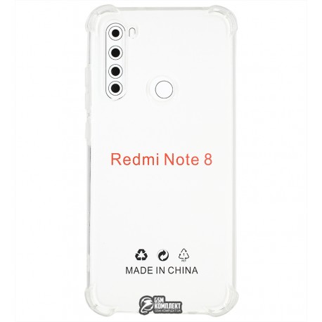 Чехол для Xiaomi Redmi Note 8, WXD, силикон, прозрачный