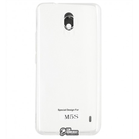 Чехол для Meizu M5S, силиконовый, прозрачный