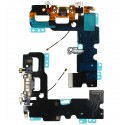 Шлейф для iPhone 7, коннектора зарядки, белый, с микрофоном, China quality