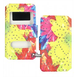 Чехол универсальный для телефона 4,5", книжка с окошком "Shine"