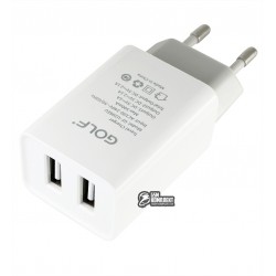 Зарядное устройство Golf GF-U206, 2 USB 2.1А